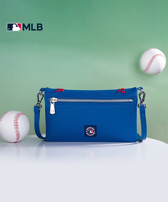 MLB Los Angeles Dodgers Genuine Leather Crossbody Bag for Women - Stylish & Durable Purse for Game Day, Travel & Everyday Use