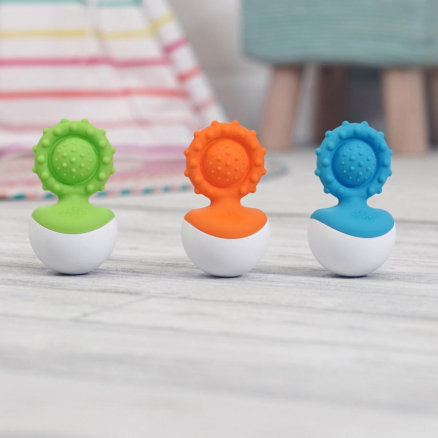 Fat Brain Toys Dimpl Wobble Sensory Toy for Babies & Toddlers - Fun Learning & Fine Motor Skills Development - Perfect for Playtime, Travel & Early Education