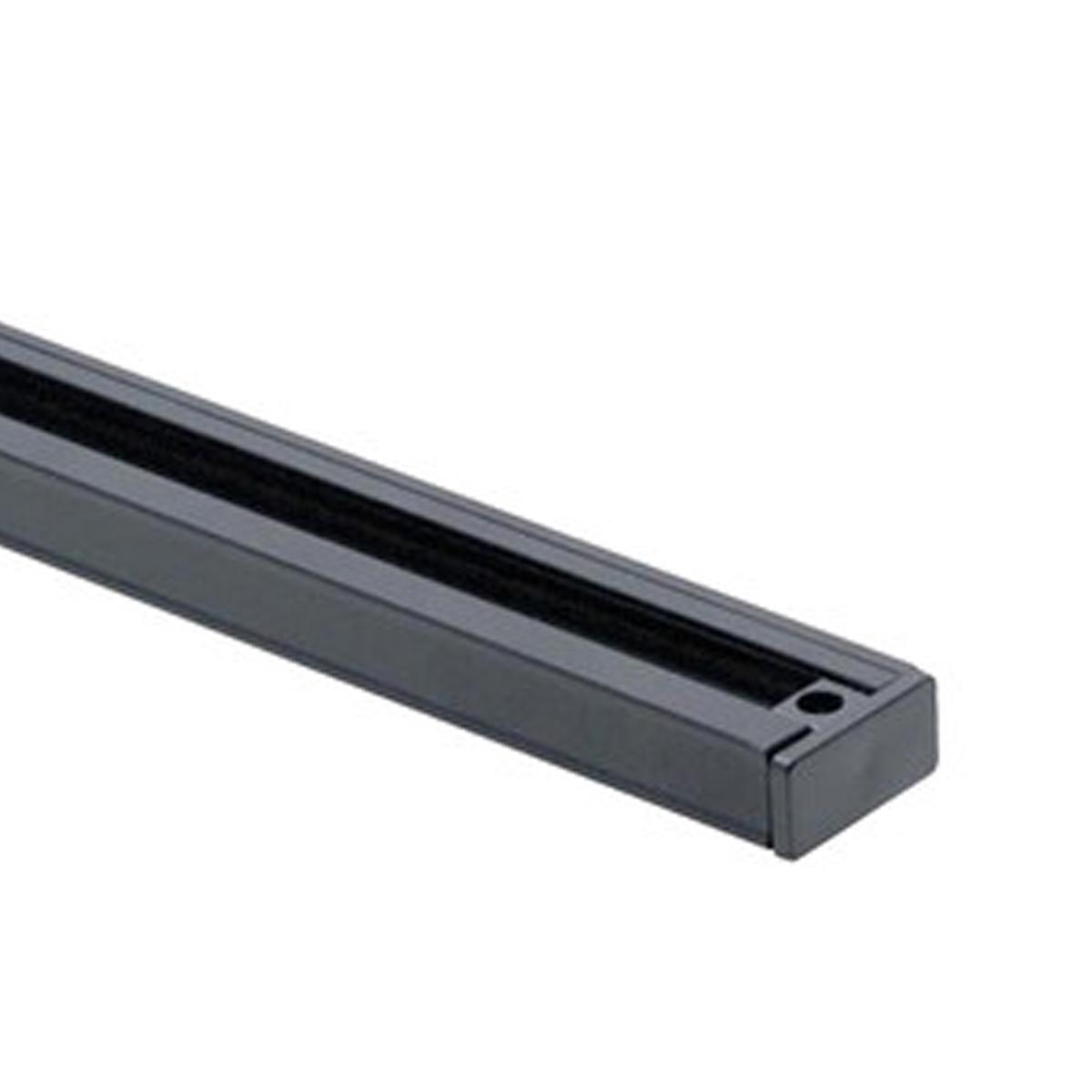 4 Ft. Track Rail Lighting System - Single Circuit, Halo Design, Black Finish - Perfect for Modern Kitchens, Living Rooms & Retail Spaces