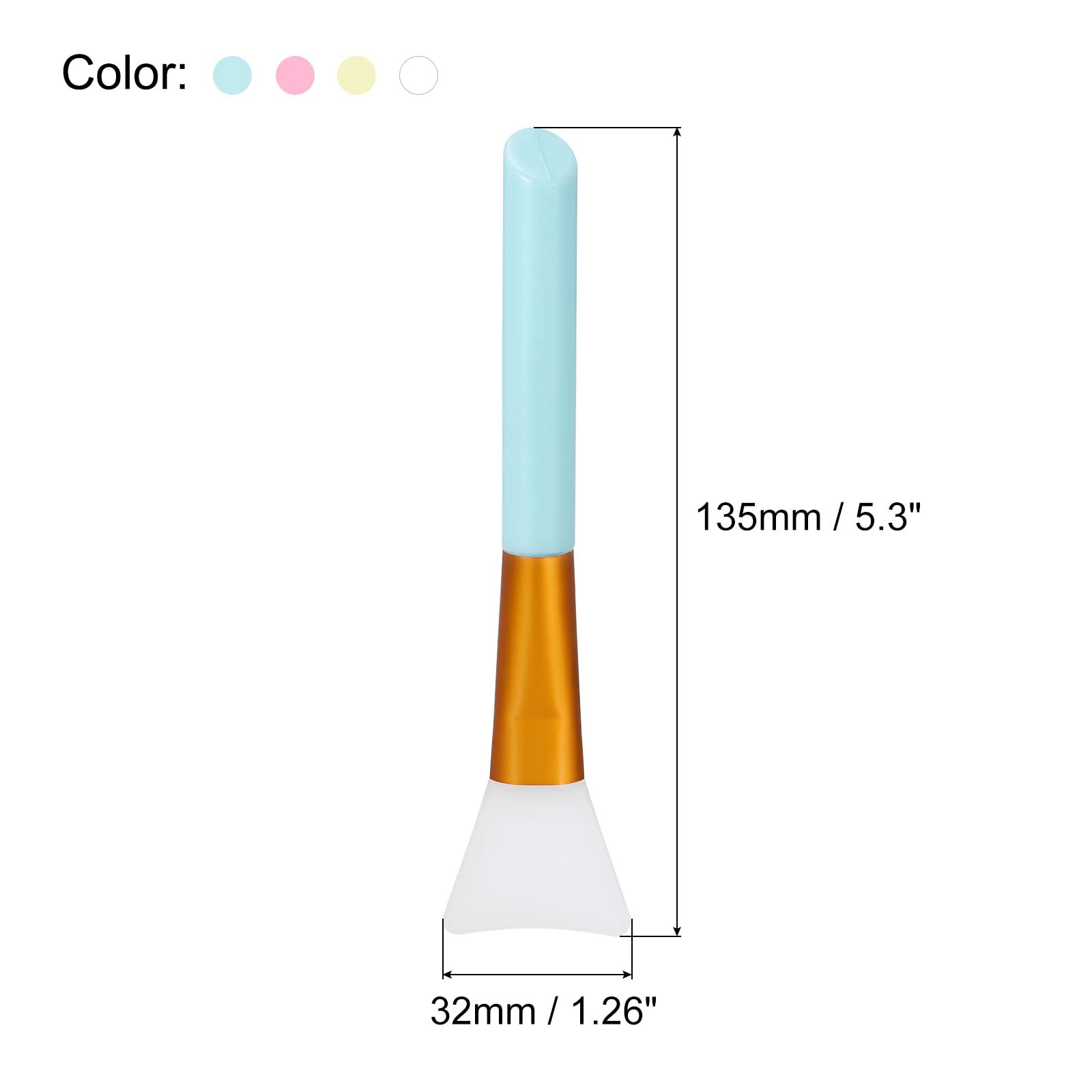 Meccanixity Silicone Epoxy Brushes Set of 4 - Pink, Blue, White & Yellow DIY Applicator Tools for Epoxy Resin Tumbler Making, Jewelry Crafting & Art Projects - Perfect for Resin Art, DIY Coasters & Creative Crafts