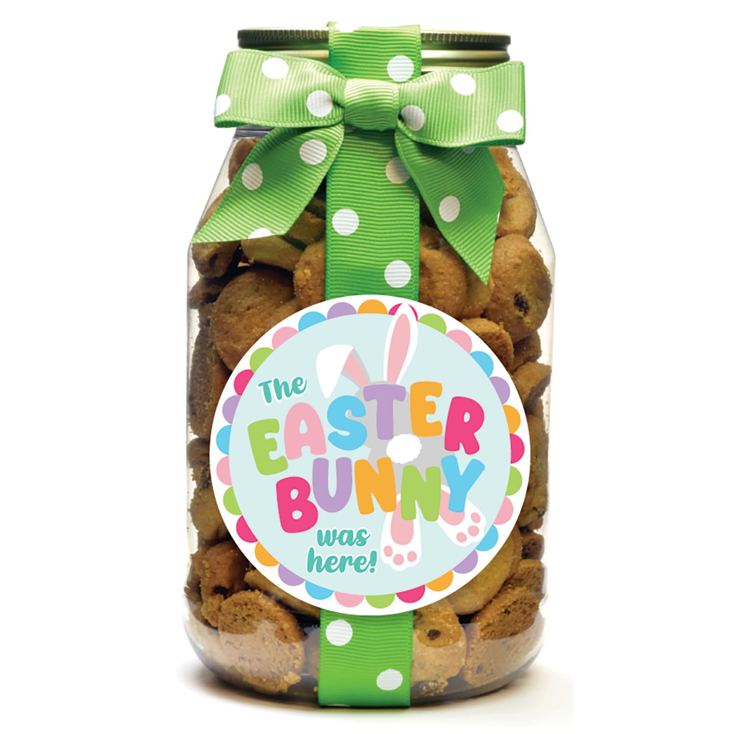 Nam's Bits Chocolate Chip Cookies - Easter Quart Jar - EBH | Delicious Homemade Cookies for Gifting, Parties & Holiday Treats | Perfect for Easter Baskets, Office Snacks & Family Gatherings