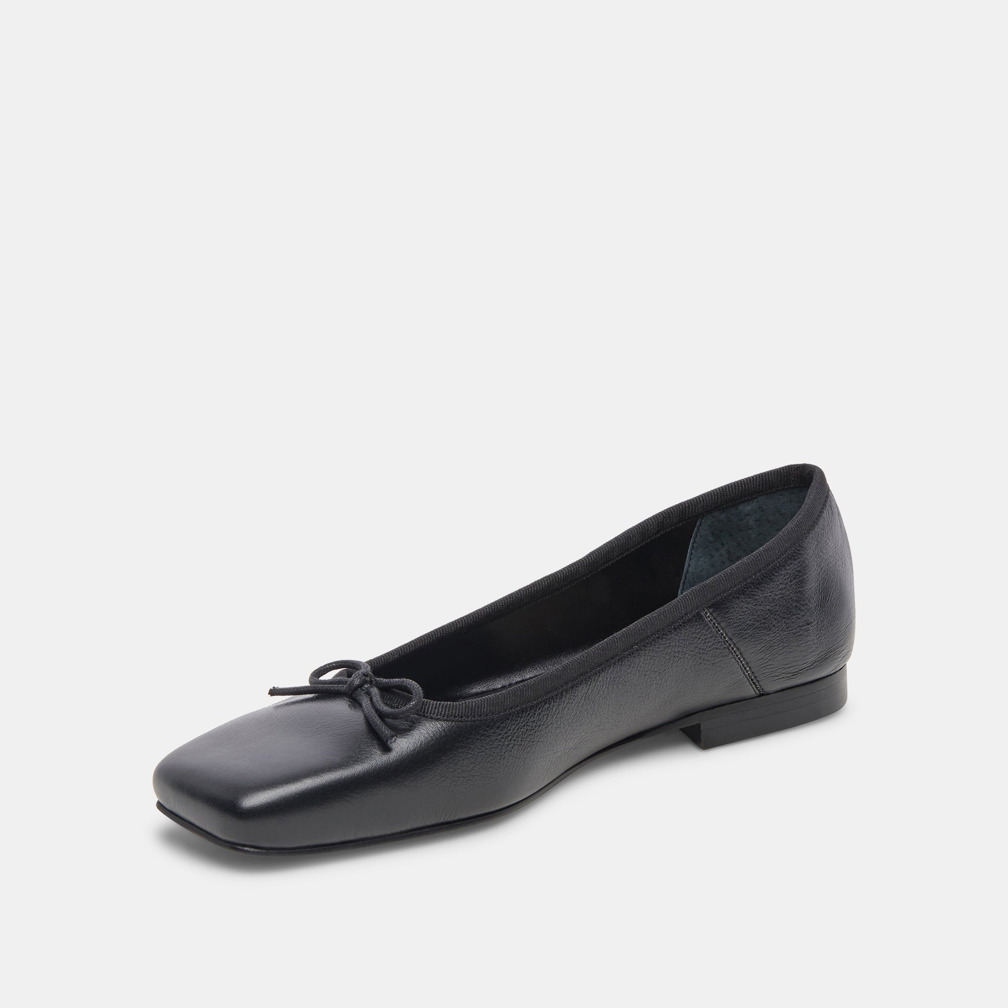 ANISA WIDE BALLET FLATS - Black Leather Comfortable Women's Shoes for Work, Travel & Everyday Wear | re:vita
