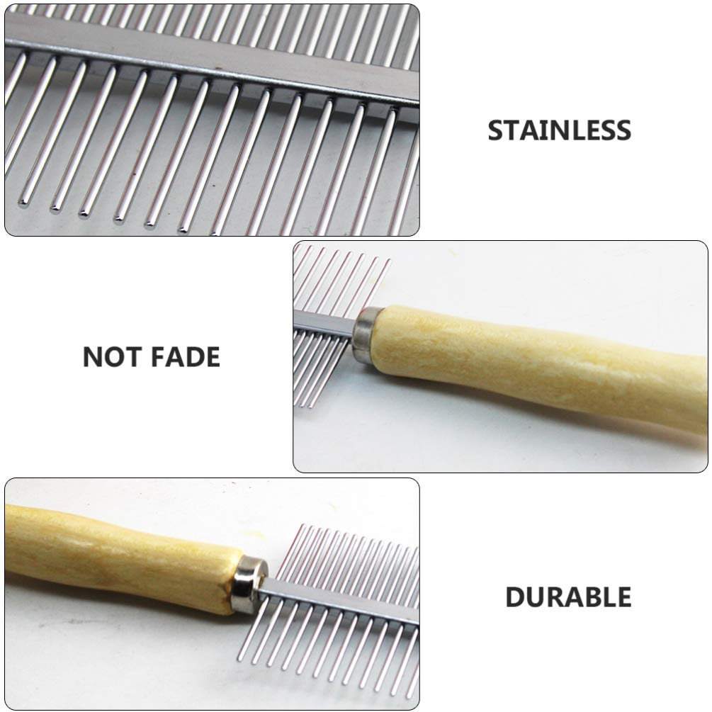 2-Pack Pet Grooming Brush for Dogs & Cats - Stain Removal Comb with Fine Teeth - Durable Dog & Cat Comb for Detangling & Cleaning - Perfect for Daily Pet Care & Grooming Supplies