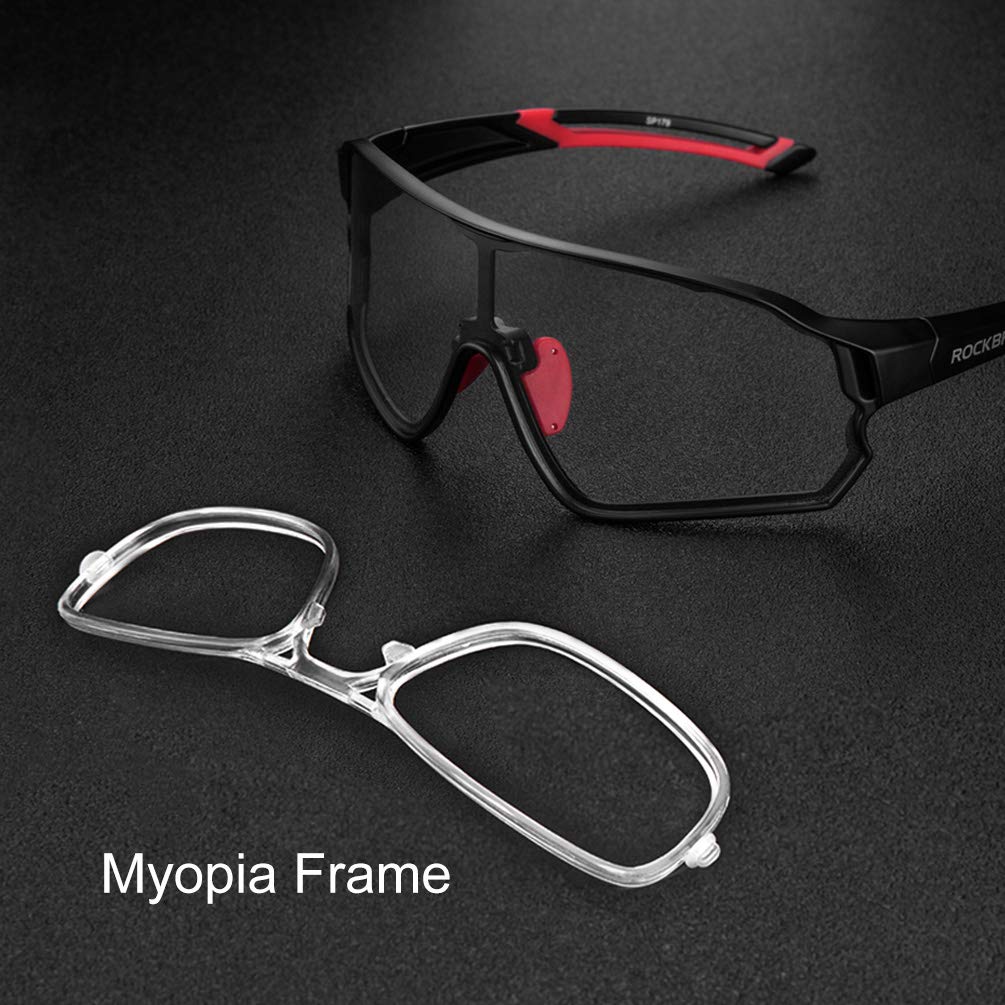 ROCKBROS Photochromic Cycling Sunglasses for Men - UV Protection Sports Bike Glasses for Outdoor Activities, Running & Cycling