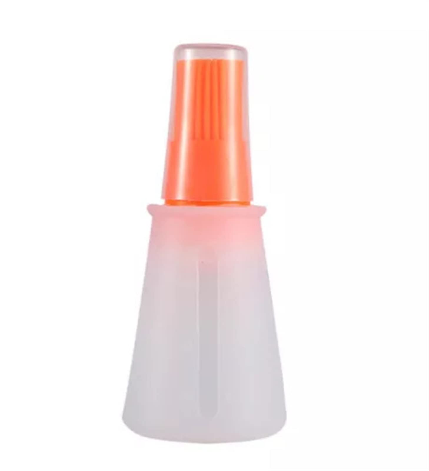 Portable Silicone Oil Bottle Brush for BBQ, Grilling, Baking & Pancakes - Kitchen & Camping Cooking Tool (Orange) - Perfect for Outdoor Picnics, Backyard Grilling & Home Kitchen Use