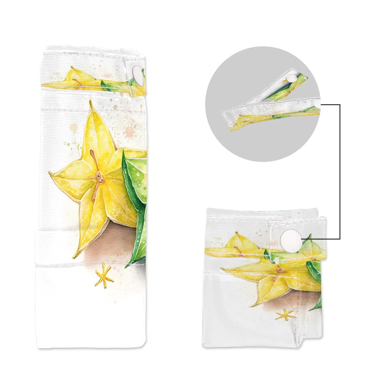 2-Pack Waterproof Star Fruit Wet Dry Bags for Travel, Gym & Beach - Reusable Laundry, Swimsuit & Diaper Storage - Ideal for Yoga, Pool & Outdoor Activities