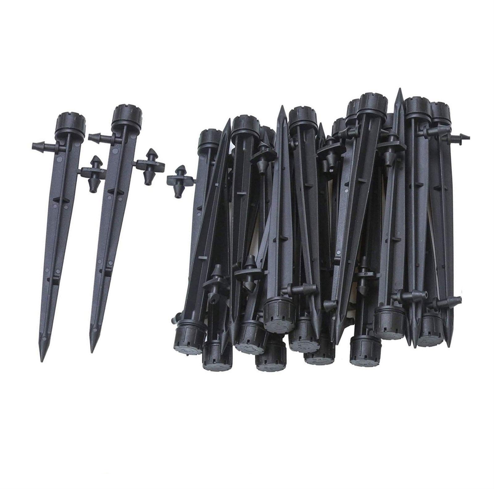 200pcs Adjustable Drip Irrigation Sprinklers - Micro Watering System with Anti-Clogging Emitters, 360° 8-Hole Design for 4mm/7mm Tubes - Perfect for Garden, Greenhouse & Lawn Irrigation