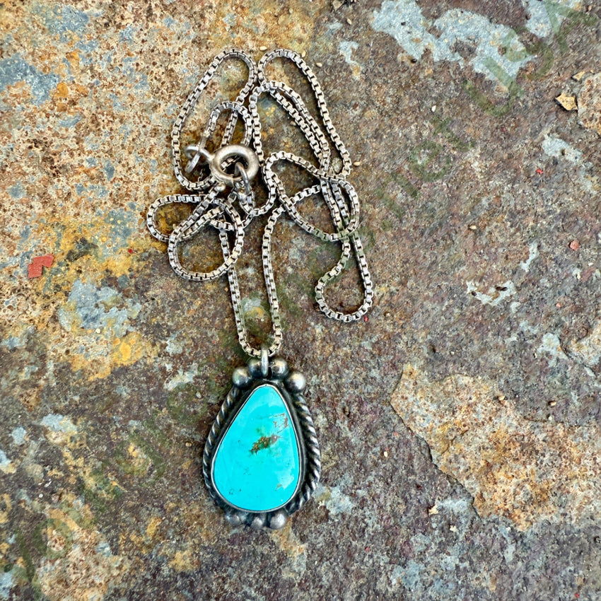 Vintage Mailsel's Sterling Silver & Turquoise Necklace - Handmade Southwest Jewelry for Women, Boho Chic Accessories - Perfect for Festivals, Weddings & Everyday Wear