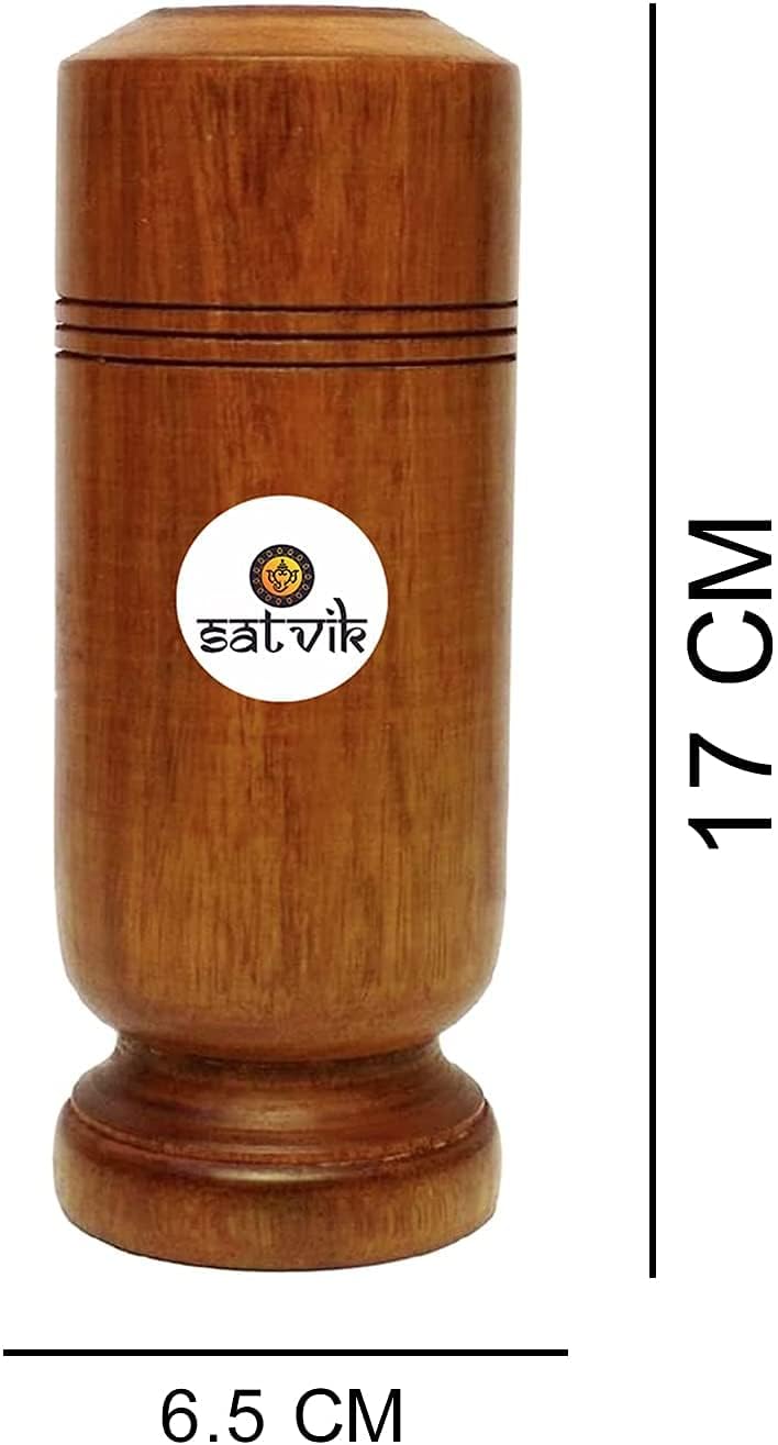 **Craftsman Satvik Vijaysar Wood Ayurvedic Diabetic Control Tumbler Glass - Herbal Wooden Cup Made from Vijaysar Tree for Natural Blood Sugar Management - Perfect for Ayurvedic Wellness & Daily Hydration**
