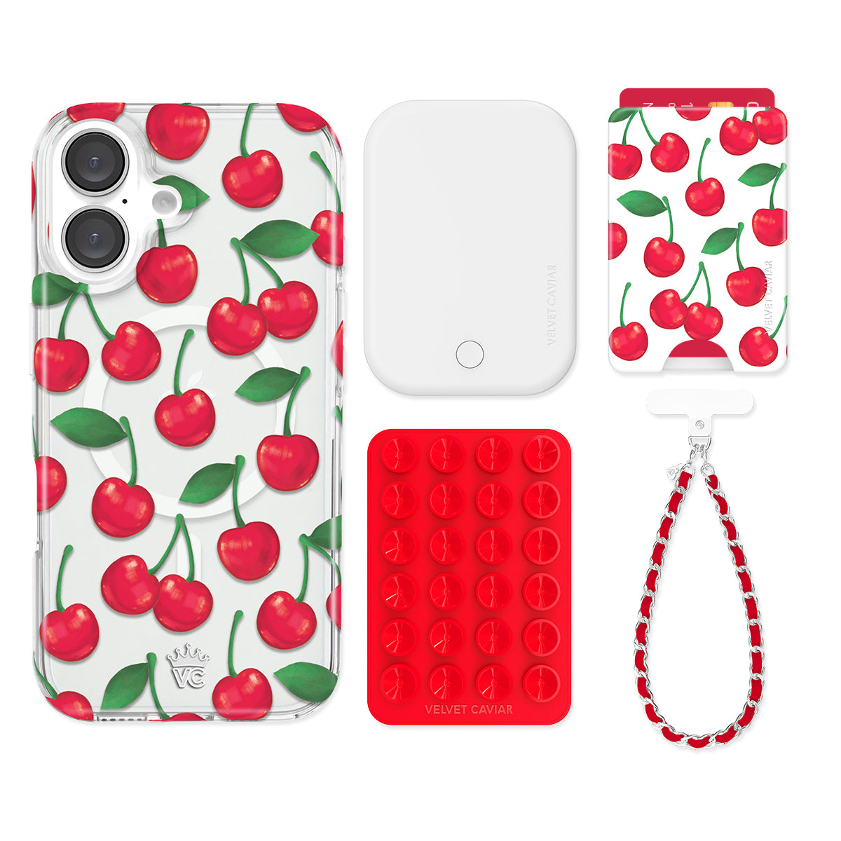 Very Cherry iPhone Wallet Case - Slim Protective Phone Cover with Card Holder for iPhone 13/14/15 Pro Max | Perfect for Everyday Use, Travel & Shopping