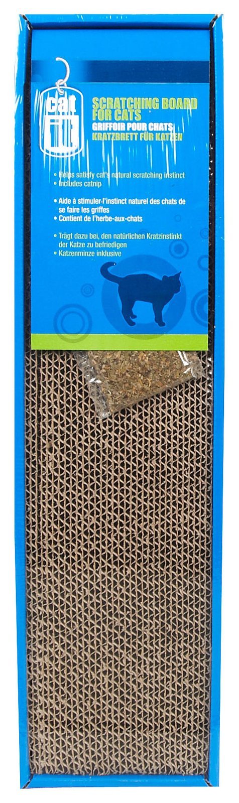 Catit Cat Scratcher with Catnip - Narrow Scratching Board for Cats (Model 52410) - Perfect for Indoor Play & Nail Care for Kittens & Adult Cats