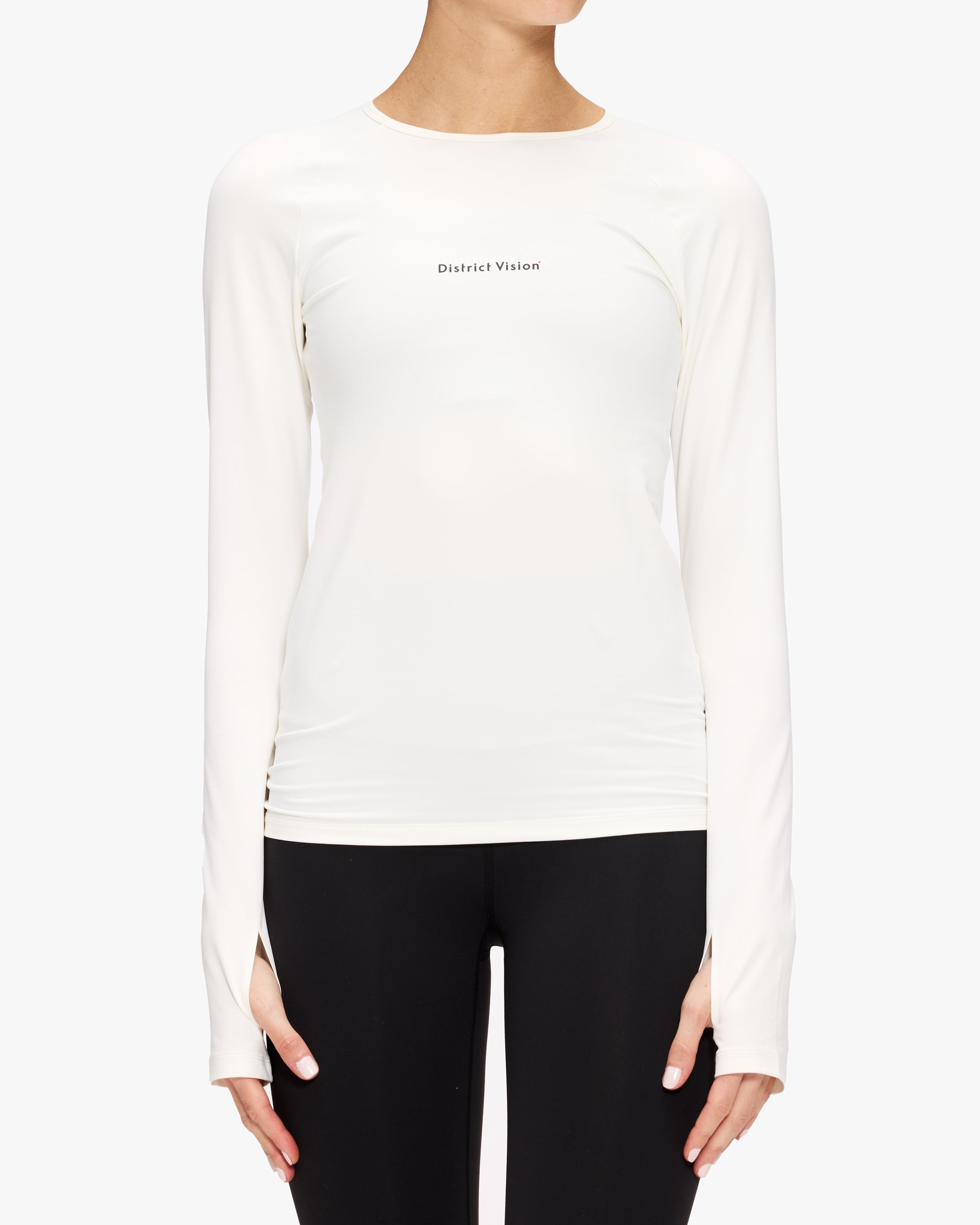 District Vision Women's Lightweight Long Sleeve Running Shirt - Breathable Moisture-Wicking Athletic Top for Yoga, Hiking & Outdoor Activities