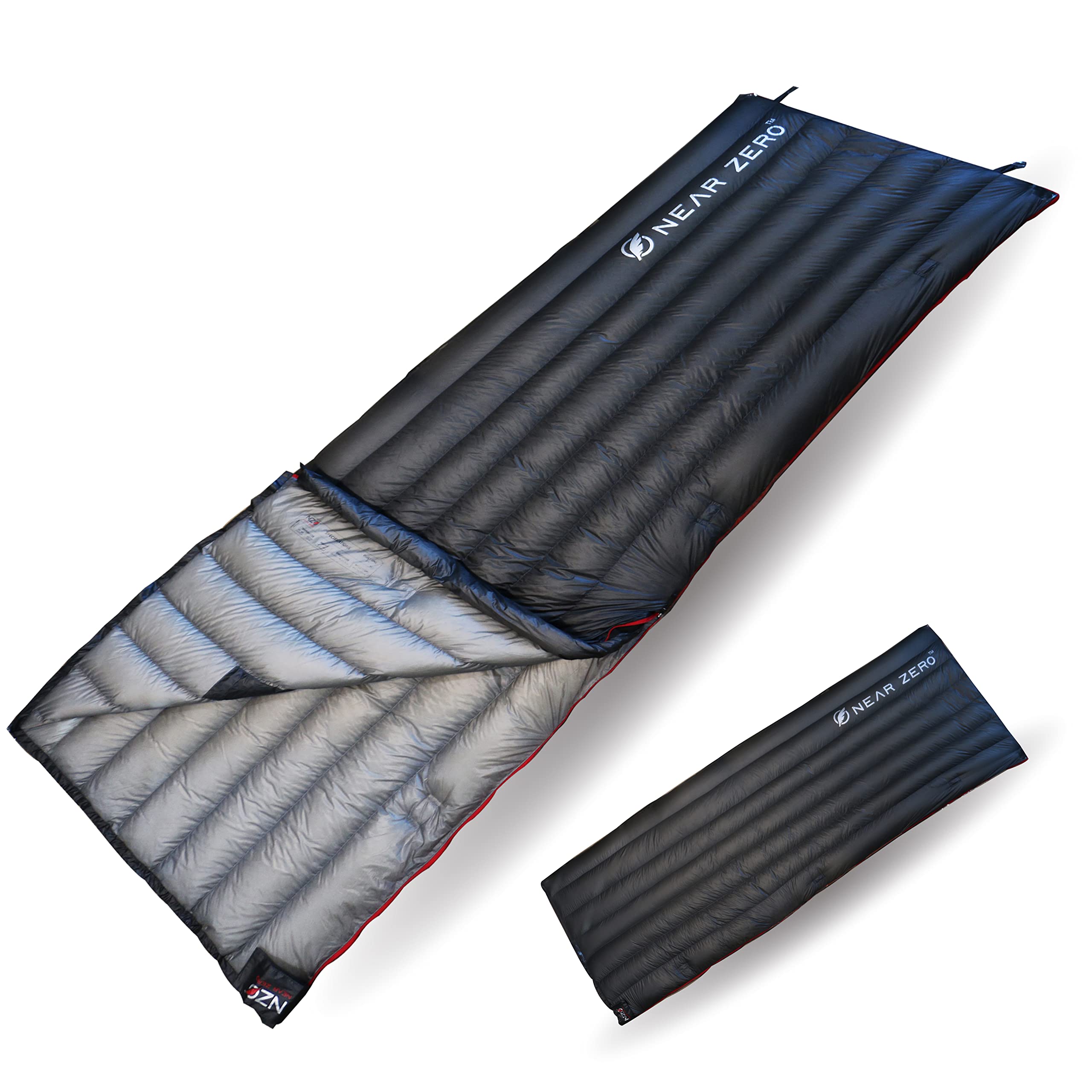 NEAR ZERO Quilt ONE Ultralight 850+ Power Down Quilt & Sleeping Bag for Camping, Hiking & Backpacking | Convertible to 2-Person Sleeping System | Compact 4-Season Camping Gear with Compression Sack | Perfect for Outdoor Adventures & Cold Weather Camping