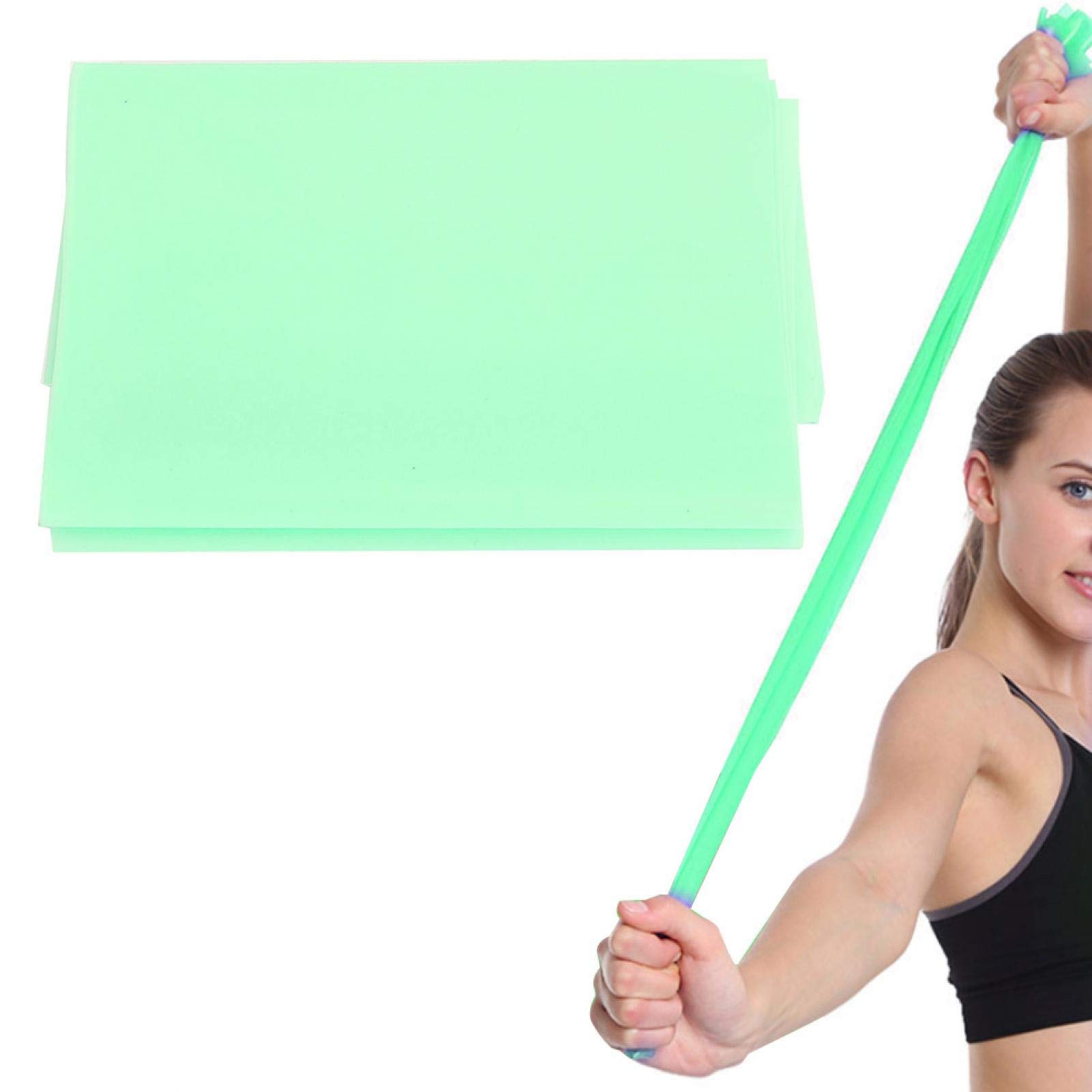 Premium TPE Resistance Bands Set - Yoga Exercise Bands for Strength Training, Home Gym, Pilates & Physical Therapy - Ideal for Men & Women (Green) - Perfect for Home Workouts, Office Stretching & Outdoor Fitness