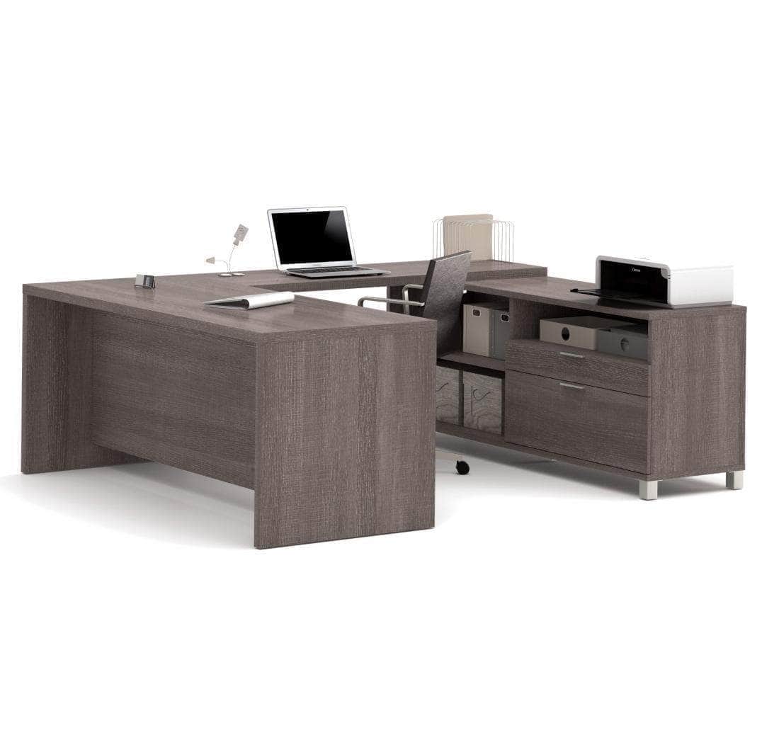 Pro Linea U Shaped Desk - Modern Home Office Workstation with 2 Color Options | Perfect for Small Spaces, Gaming Setup & Remote Work