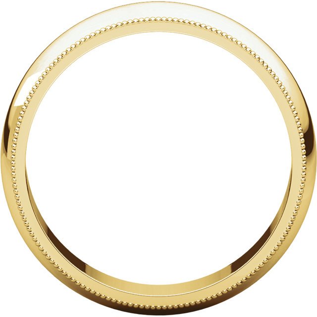 14K Gold 5mm Milgrain Wedding Band for Women - Elegant & Timeless Bridal Ring for Engagement, Anniversary & Special Occasions