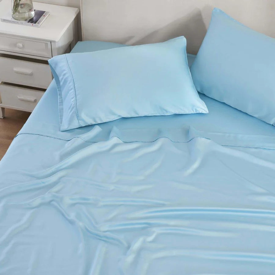 Premium 300 Thread Count Modal Bed Sheet Set from Beechwood - Deep Pocket Fitted Sheets for Queen/King Size Beds - Ultra Soft & Breathable Bedding for All-Season Comfort