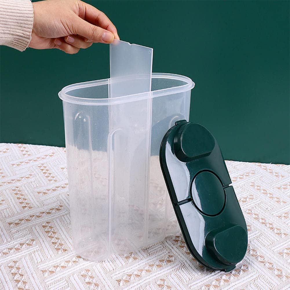 SAXTZDS Airtight Pasta Storage Container - Clear Plastic Food Storage Jar for Rice, Beans, Flour & Corn | Kitchen Pantry Organization | Ideal for Meal Prep & Bulk Food Storage