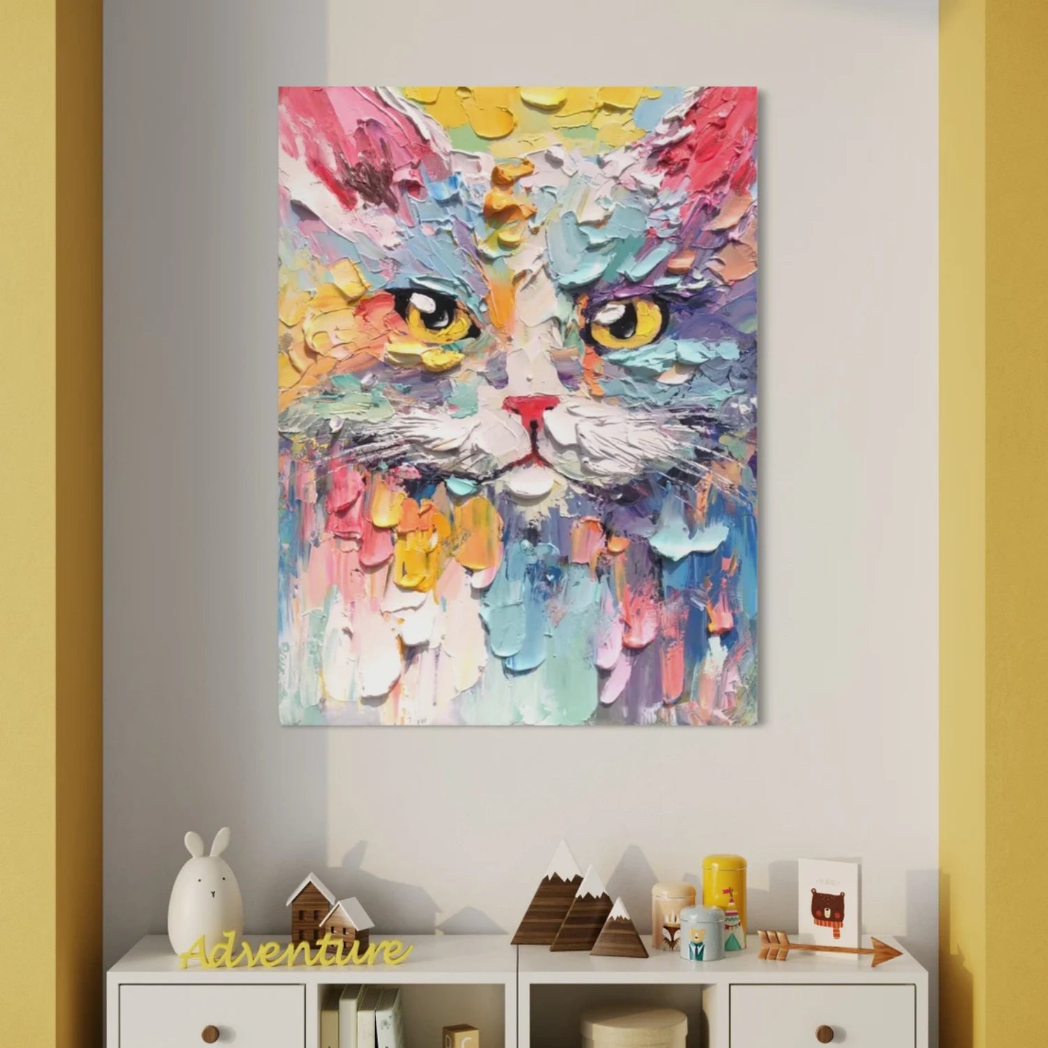 Animal Art Painting #AP140 - Handmade Canvas Wall Art for Home & Office Decor | Perfect for Living Room, Bedroom & Gift Ideas