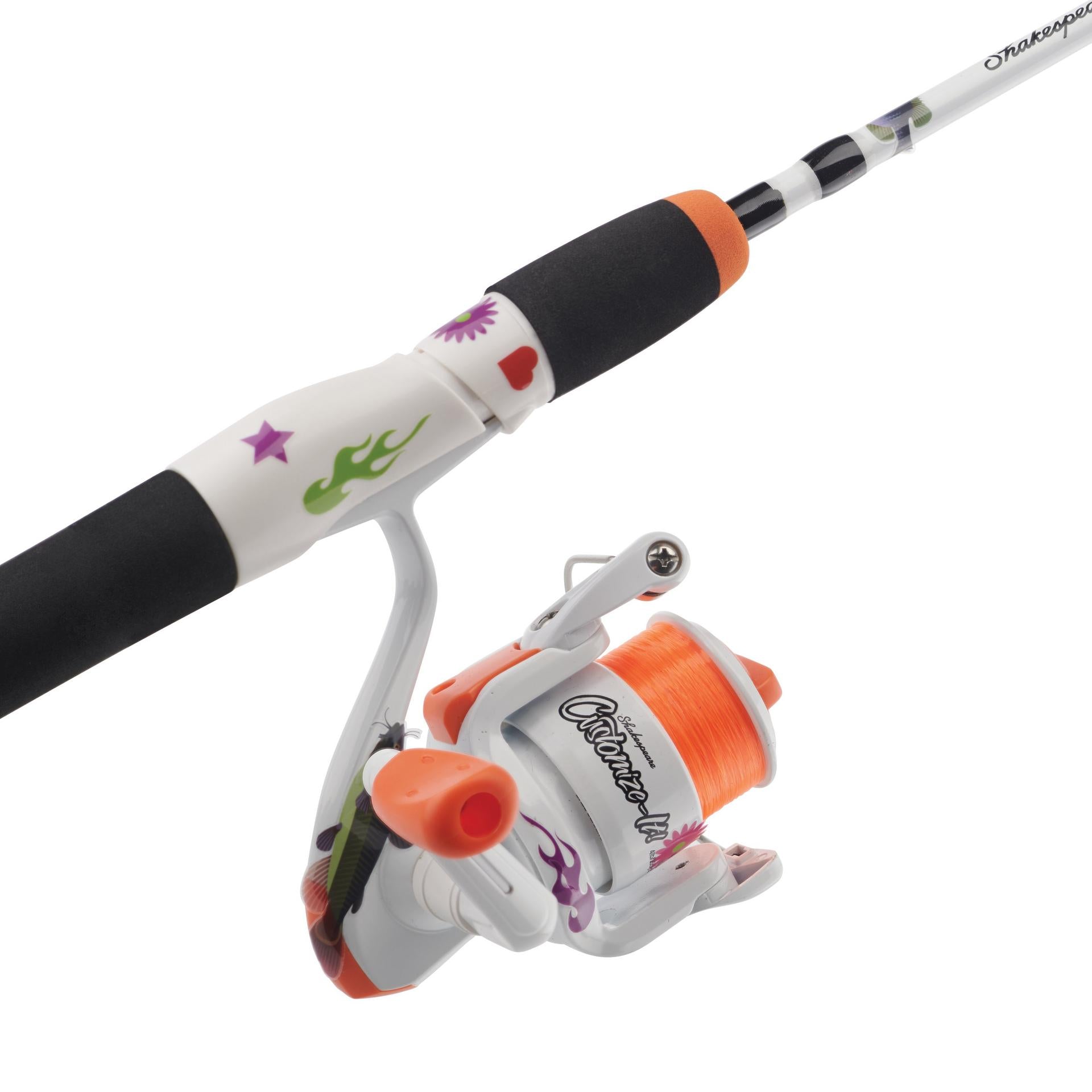 Customize It® Spinning Fishing Rod and Reel Combo - Lightweight Graphite Fishing Pole with Smooth Ball Bearings for Freshwater & Saltwater Angling - Perfect for Bass, Trout, and Walleye Fishing Trips