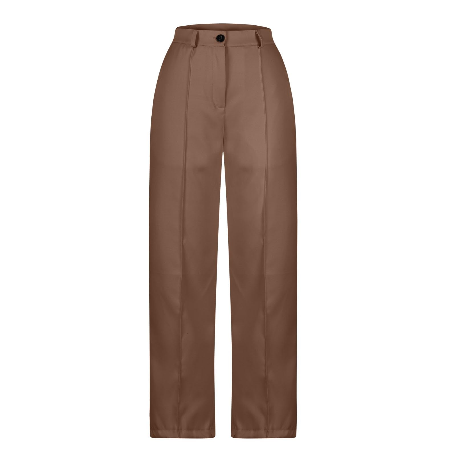 Women's High Waisted Wide Leg Dress Pants - Business Casual Office Trousers with Pockets & Button Closure | Perfect for Work, Meetings & Professional Outfits