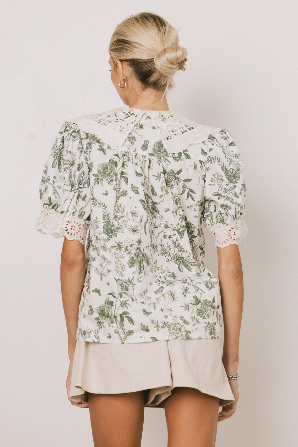 Amir Embroidered Blouse for Women - Elegant Floral Design Cotton Top - Perfect for Casual Wear, Office & Date Night Outfits