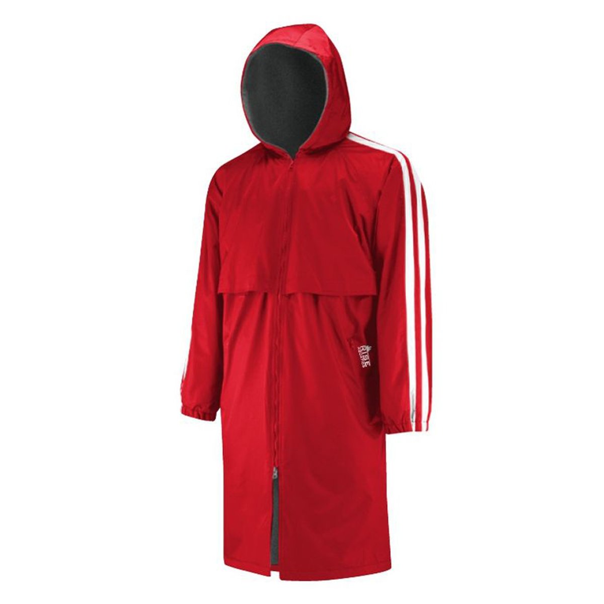 Rise Team Parka Jacket for Men - Waterproof Winter Coat with Hood, Red, Size M - Ideal for Outdoor Activities, Hiking, and Cold Weather Protection