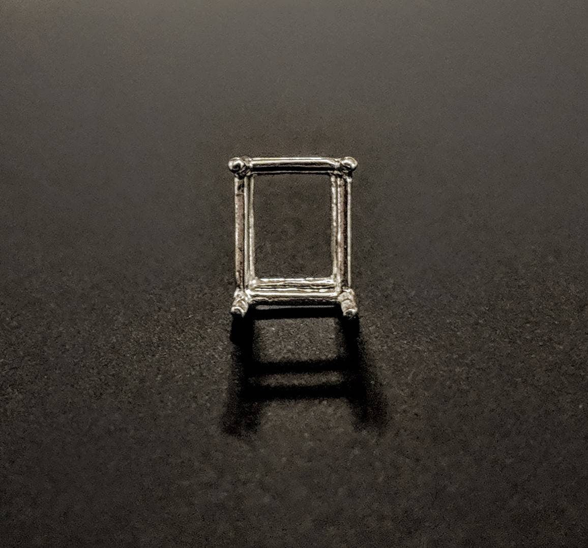 Solid Sterling Silver or 14kt Gold Wire Basket 5x3 30x22mm Emerald Cut Jewelry Setting - DIY Ring, Earring or Pendant Making Supplies for Custom Handmade Jewelry | Perfect for Engagement Rings, Wedding Bands & Gift Jewelry Crafting