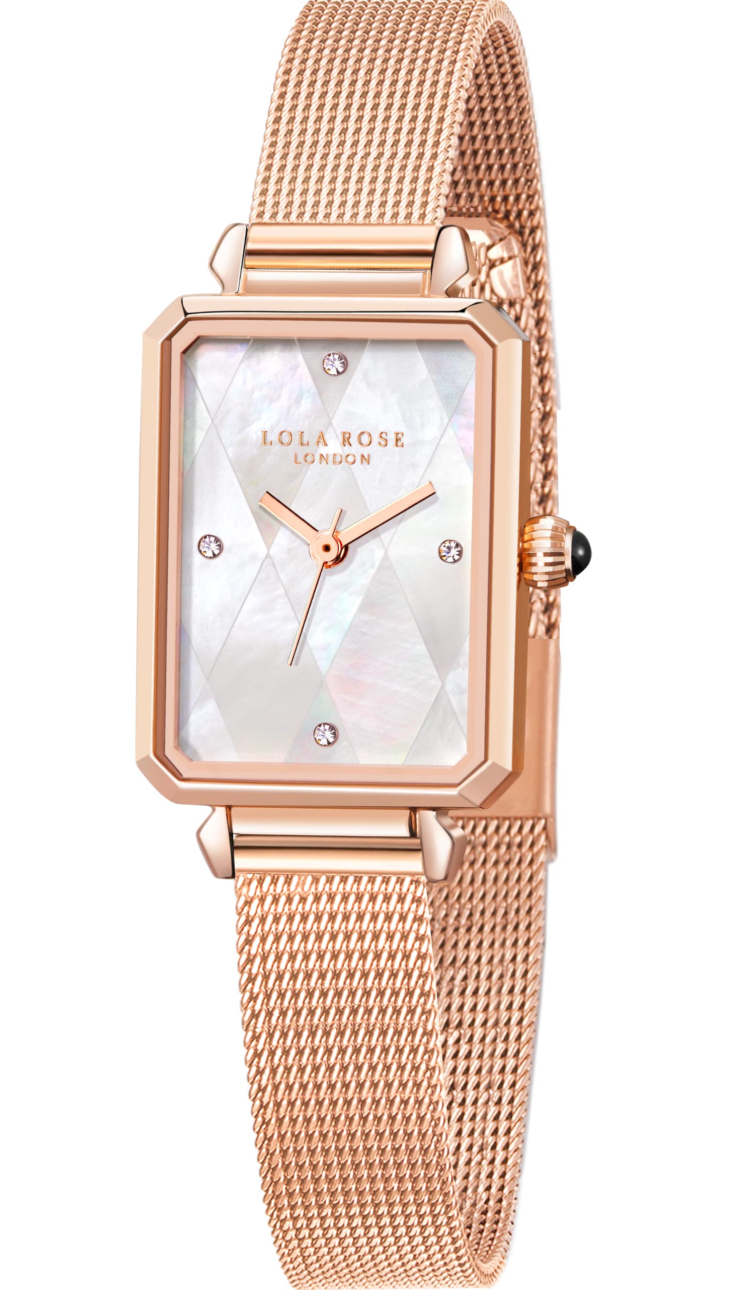 Lola Rose Women's Gemstone Watch - Rose Gold Stainless Steel Band, Elegant Fashion Timepiece for Women | Perfect for Office, Party & Everyday Wear