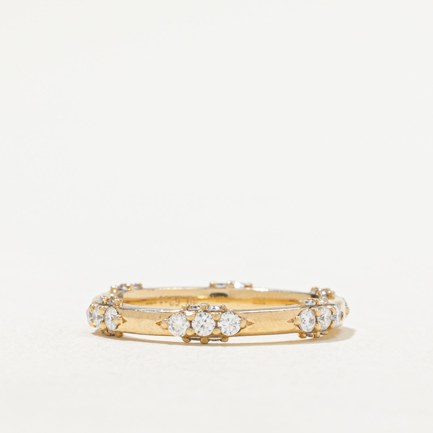 Eternity Diamond Wedding Band Ring - 0.62 Carat Total Weight (CTW) - Size 6 - Perfect for Anniversary Gifts & Bridal Jewelry