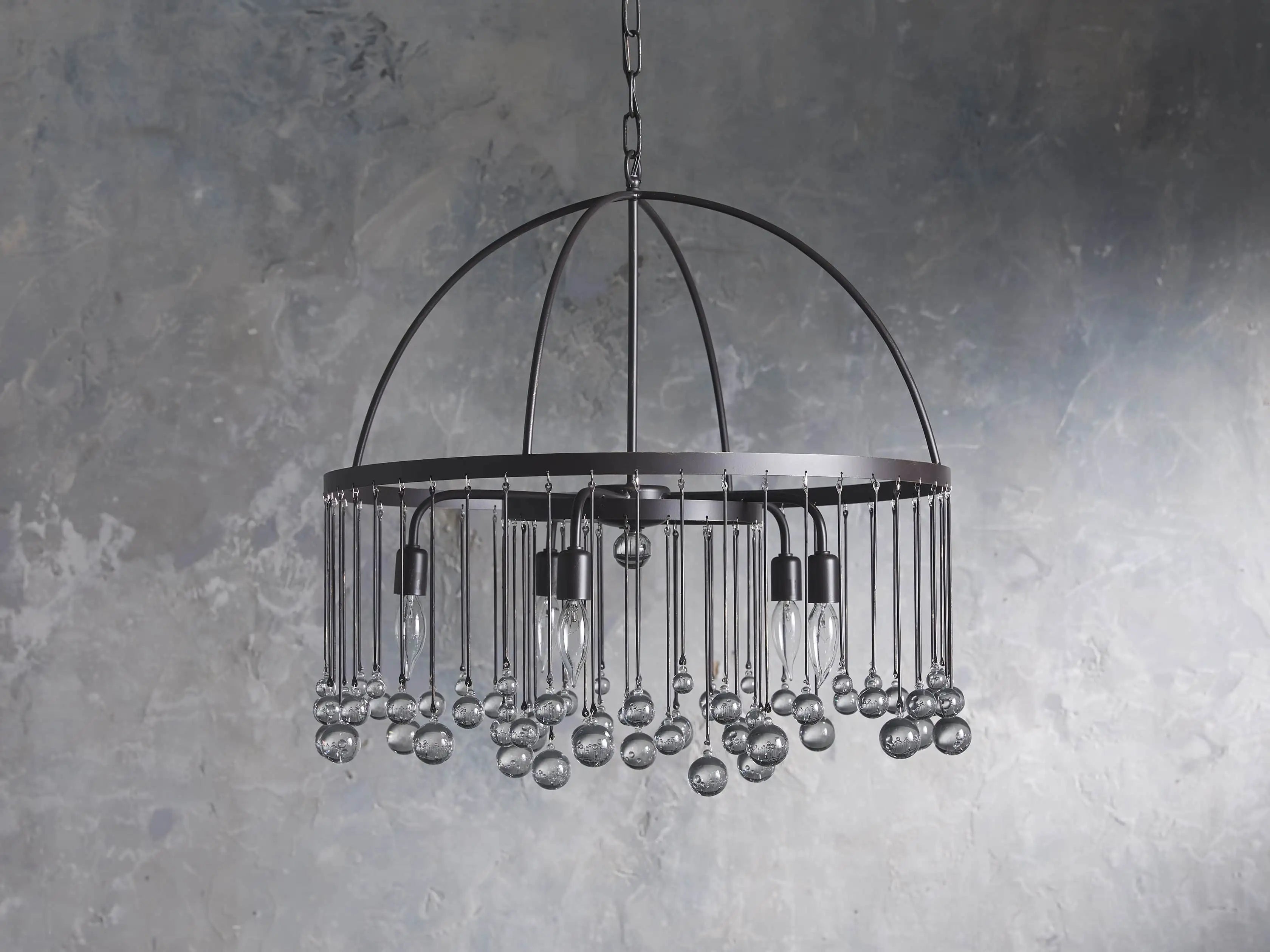 Aubrey Crystal Ball Round Chandelier - 5 Light or 8 Light Modern Ceiling Fixture for Dining Room, Living Room & Bedroom Lighting