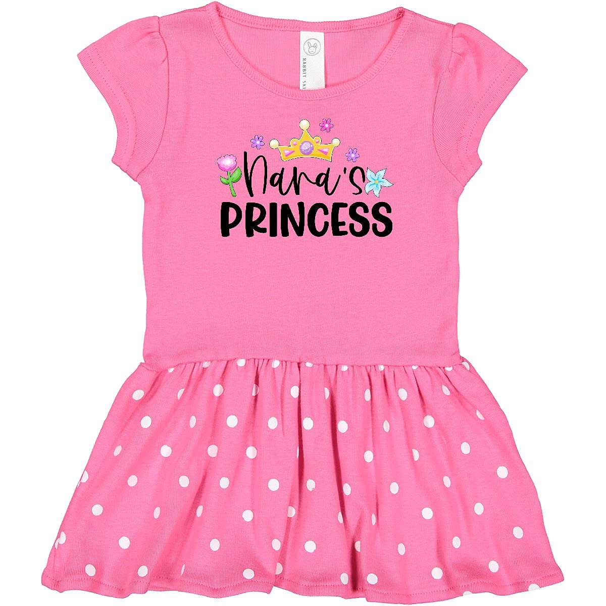 Inktastic Princess Crown Floral Baby Dress for Special Occasions