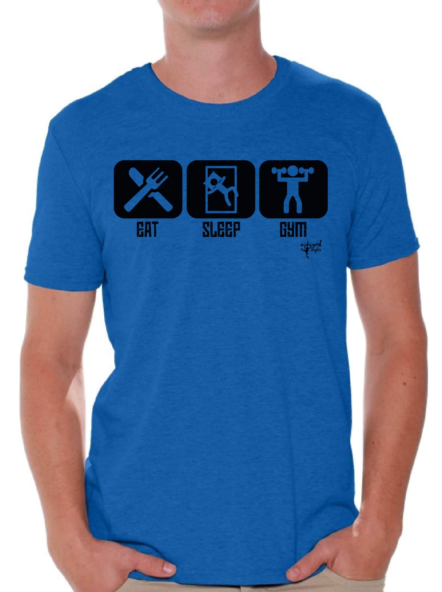 Eat Sleep Gym T-Shirt - Funny Workout Quote Gym Shirt for Men & Women | Perfect for Gym Lovers, Fitness Enthusiasts & Bodybuilders
