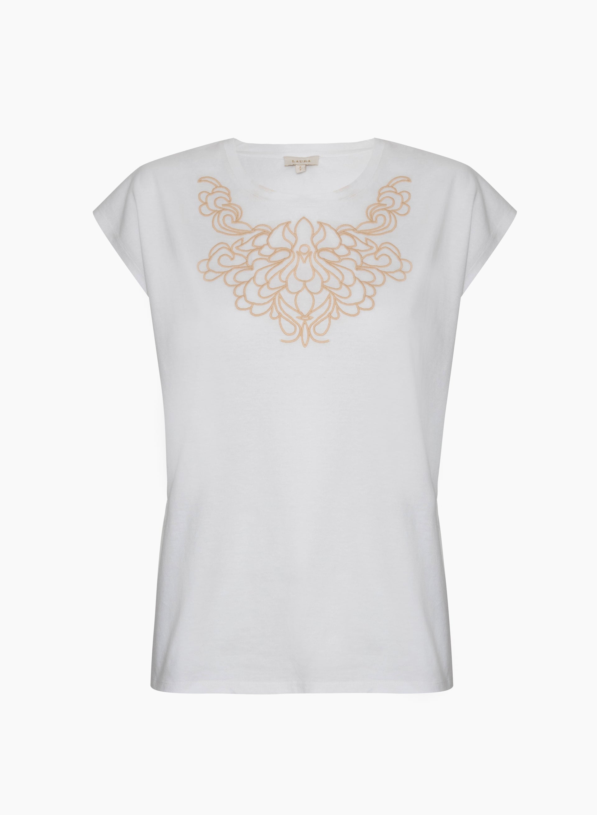 Soft Embroidered Cotton Modal T-Shirt for Women - Breathable & Comfortable Casual Wear for Everyday Outfits