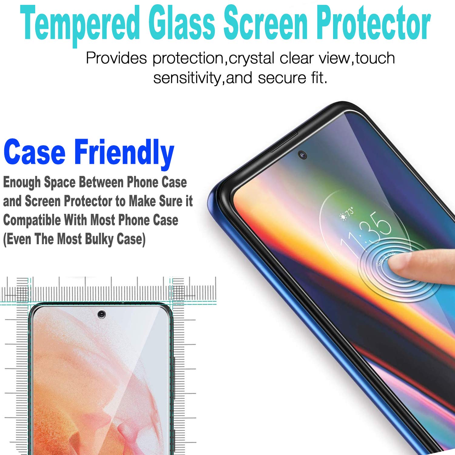 STARSHOP Samsung Galaxy A32 5G Case with Tempered Glass Screen Protector - Military Grade Shockproof Protective Cover with Kickstand - Black | Perfect for Outdoor Activities, Travel & Daily Protection