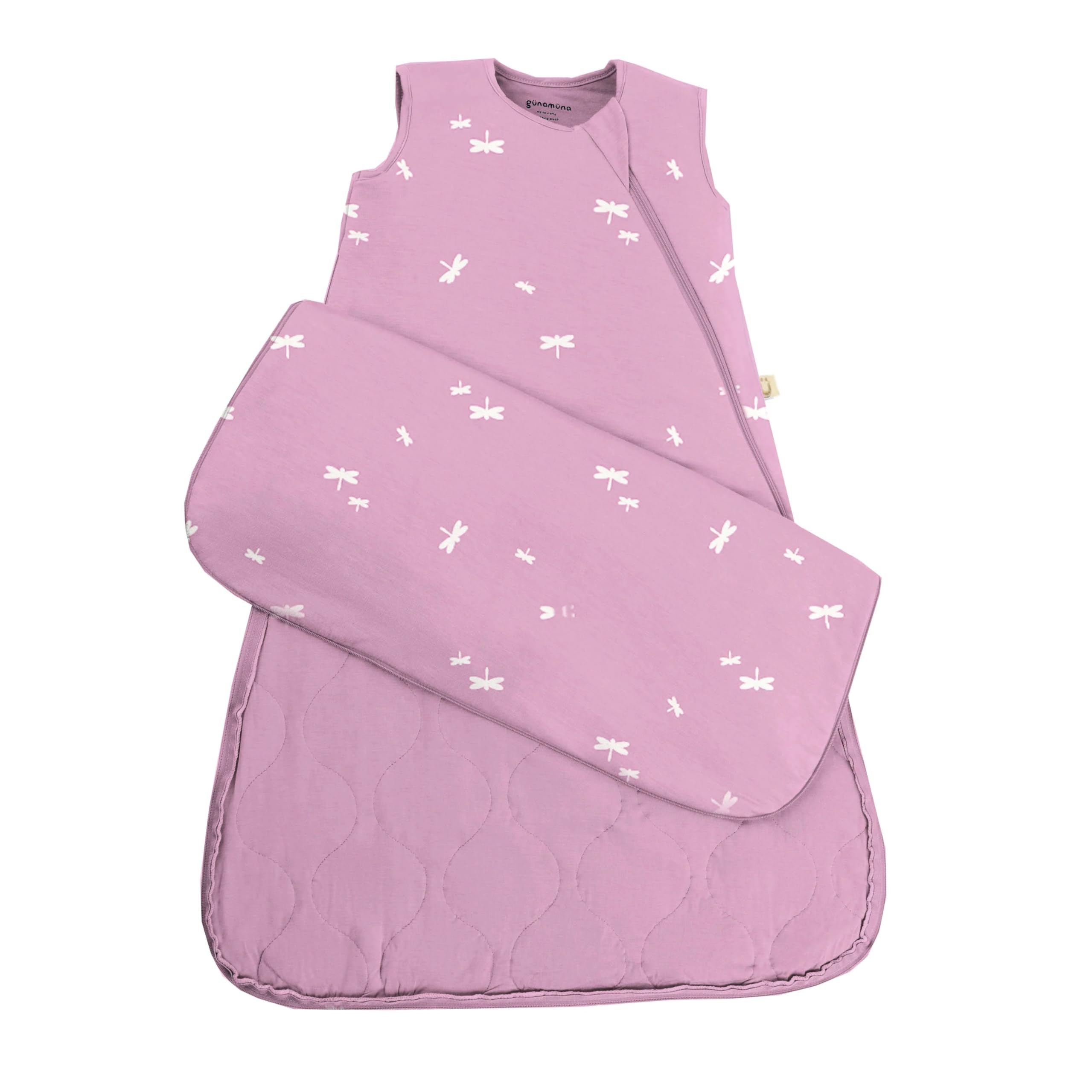 GUNAMUNA Unisex Baby & Toddler Wearable Sleeping Bag - Bamboo Rayon 0.5 TOG Lightweight Sleep Sack for Newborn to 24 Months - Perfect for Nursery, Daycare & Travel