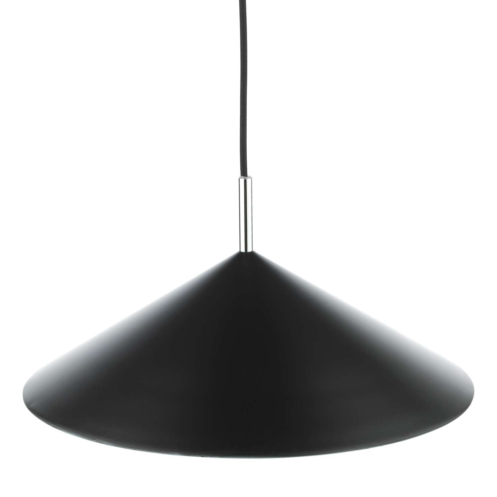 Apex 1-Light Single Pendant Light Fixture in Matte Black & Polished Chrome - Perfect for Kitchen Island, Dining Room or Entryway Lighting
