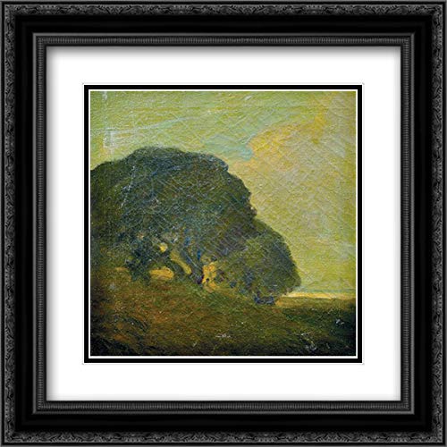 20x20 Black Ornate Frame with Double Matted Museum Art Print - Xavier Martinez Landscape Painting - Perfect for Living Room, Bedroom & Office Wall Decor