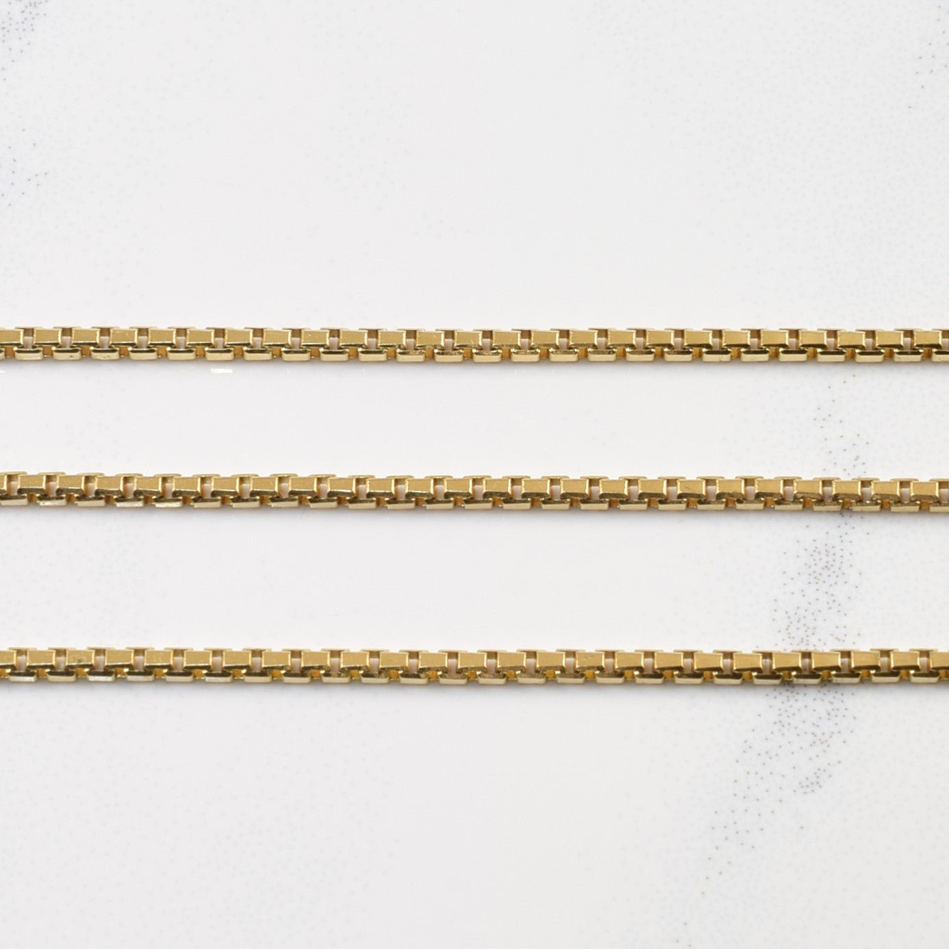 10K Yellow Gold Box Chain Necklace for Men & Women - 20 Inches - Perfect for Everyday Wear, Gifts & Special Occasions