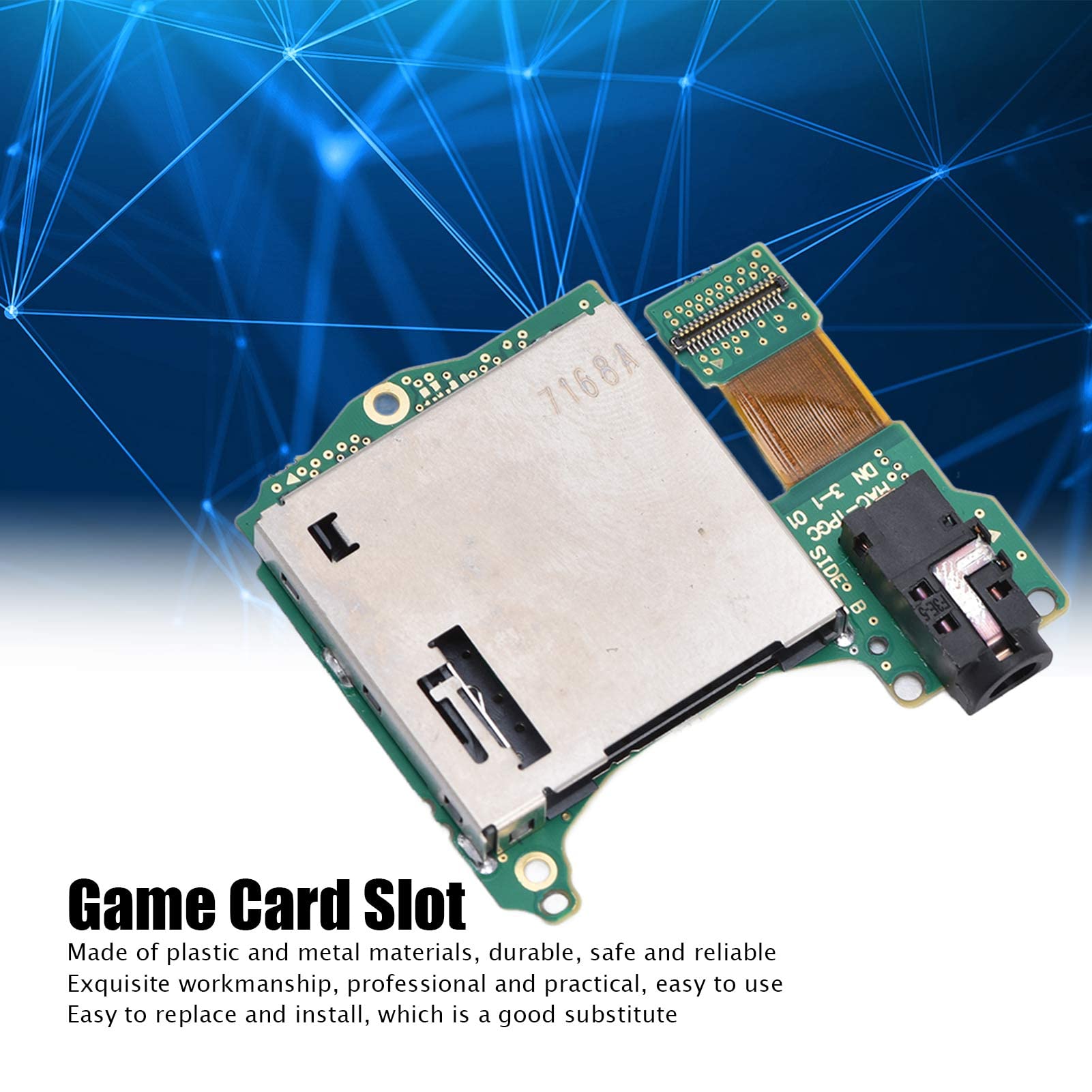 Pilipane Game Card Reader & Cartridge Slot Tray - Replacement for Game Cartridge Socket Board with Headphone Jack | Compatible with Nintendo Switch, PS5 & More Gaming Consoles | Perfect for Game Repairs & Accessory Upgrades