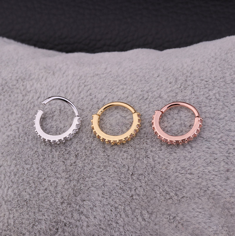 18K Rose Gold 20G Dainty Nose Ring Clicker Hoop - Elegant Nose Piercing Jewelry for Women | Perfect for Everyday Wear, Special Occasions & Gifts | ER8507