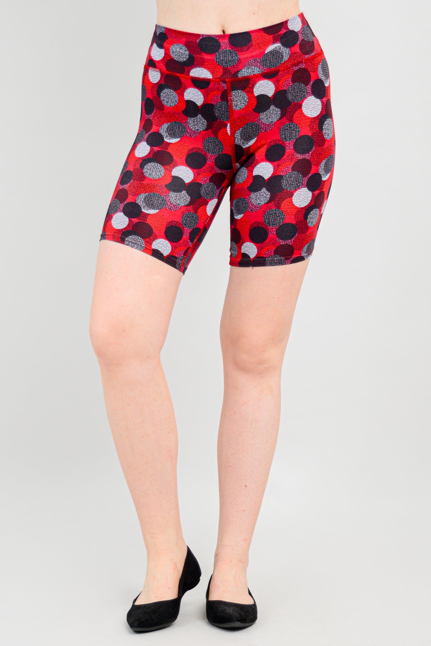 Hallie Women's Shorts - Polka Dot Dance Shorts - Soft Bamboo Fabric - Perfect for Dance, Yoga & Casual Wear
