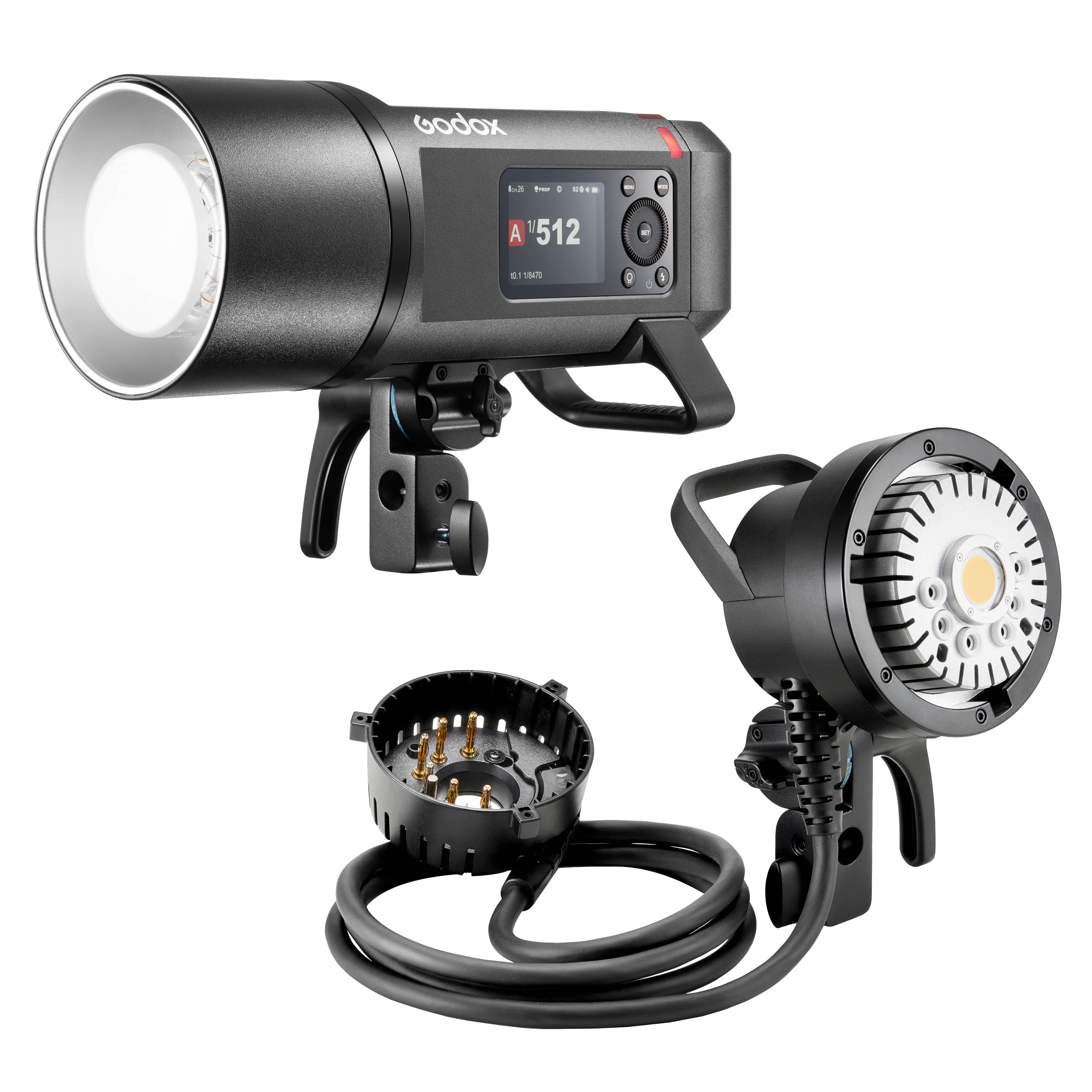 Godox AD600PRO II Battery-Powered Flash Strobe Light with AD H600P Extension Head - Professional Studio & Outdoor Photography Lighting for Portraits, Fashion, and Product Shoots