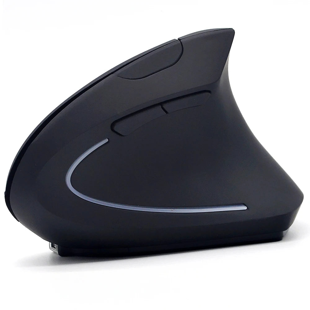 Ergonomic Wireless Vertical Mouse with USB 2.4GHz Receiver - Comfortable Ergonomic Design for Office Work, Gaming & Computer Use - Reduce Wrist Pain & Improve Productivity