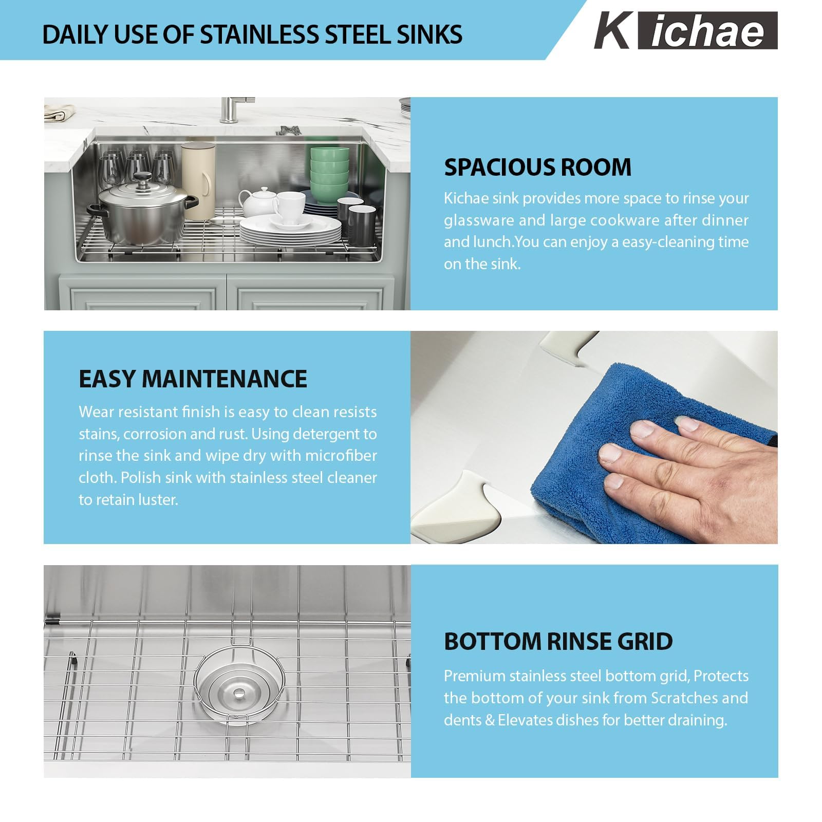 36 Inch Stainless Steel Farmhouse Kitchen Sink - Single Bowl Apron Front Farm Sink with Accessories | Handmade Modern Design for Rustic & Contemporary Kitchens | Perfect for Cooking, Baking, and Entertaining