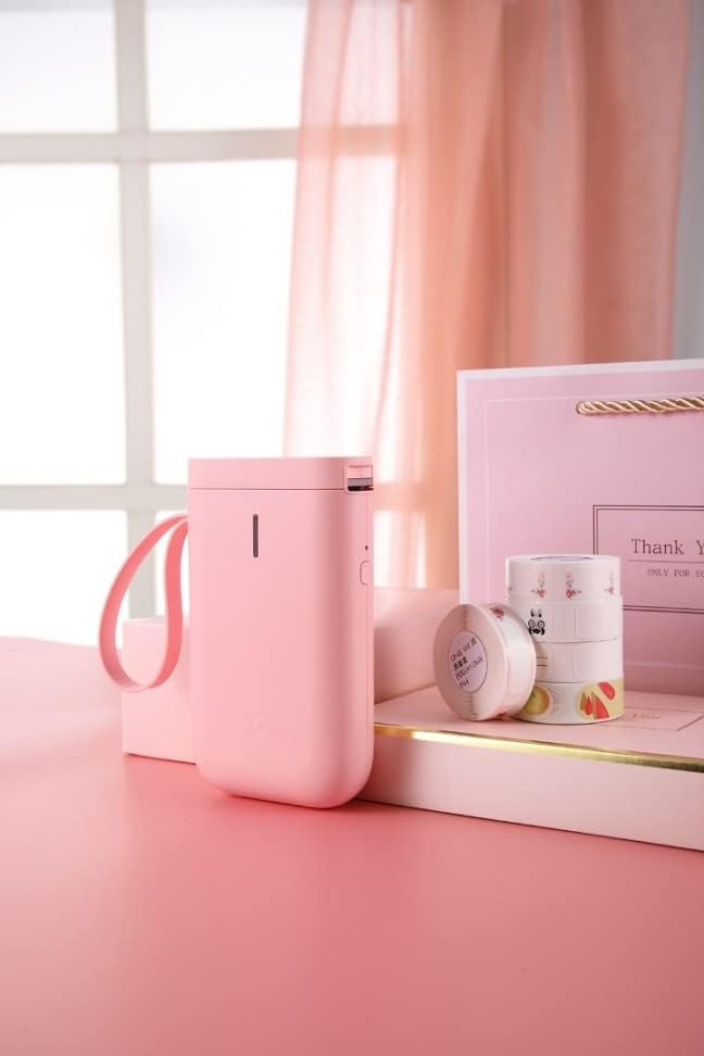 NiiMbot D11 Pink Thermal Label Printer - 1 Free Roll Tape Included, USB Rechargeable, Half Inch Label Maker for Home Office & Business Organization - Compatible with Android & iOS - Perfect for Shipping Labels, Pantry Organization & Gift Wrapping