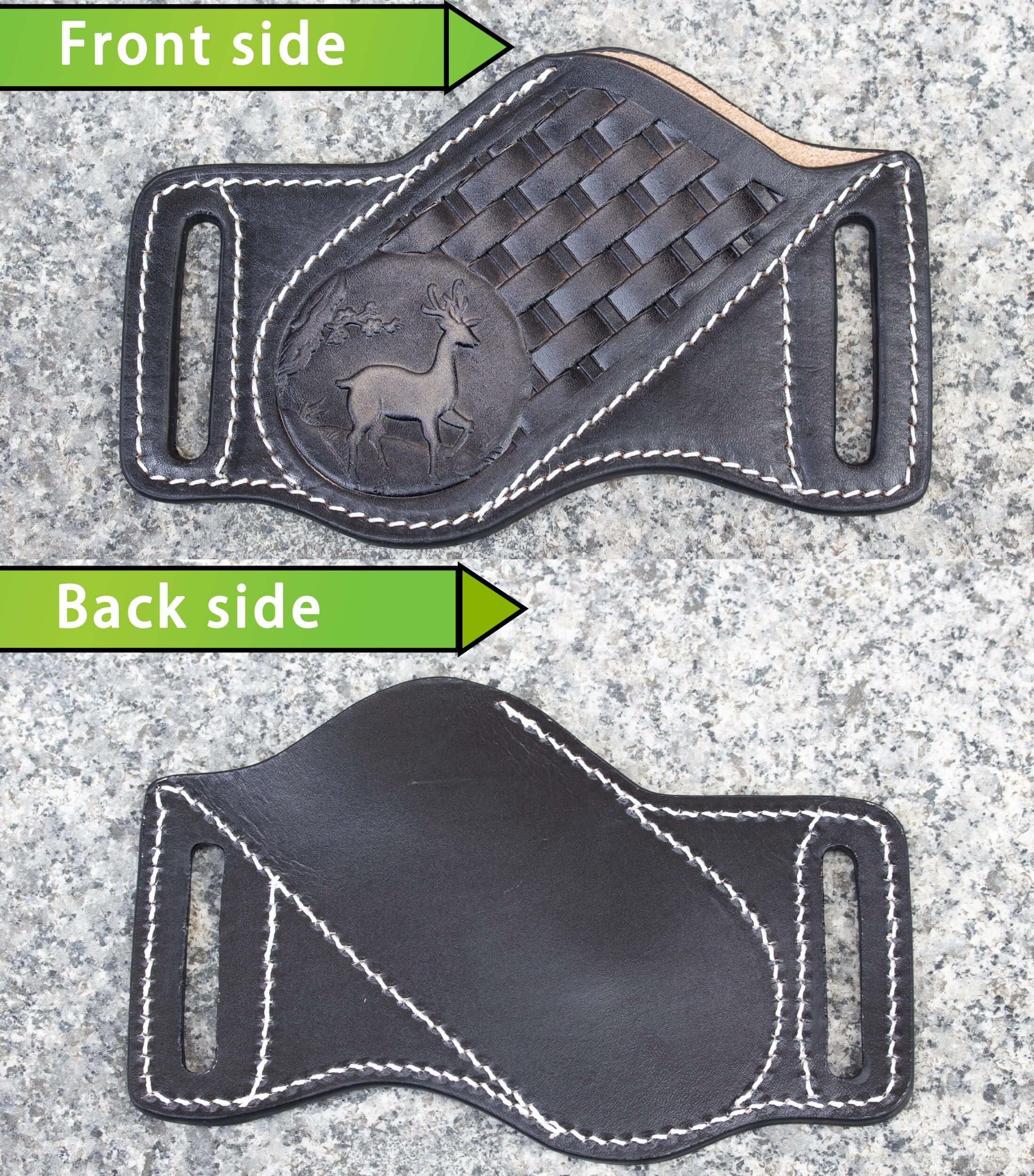 Durable Leather Knife Sheath for Belt - Fits 4