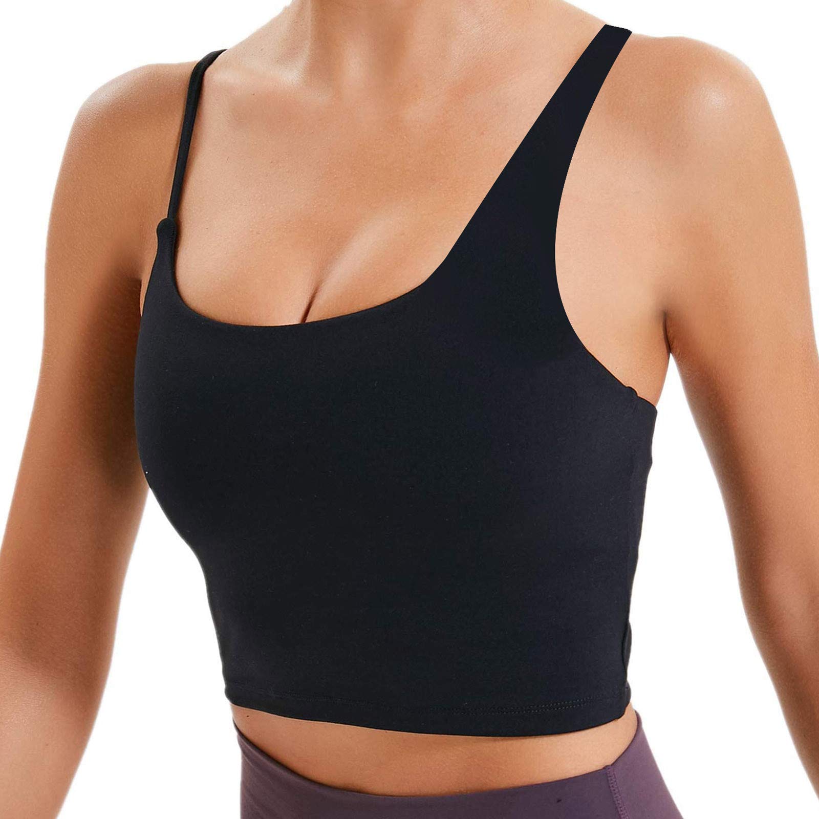 High Support Padded Sports Bra for Women - Seamless Longline Yoga Crop Top with Sling Vest Design for Running, Workout & Fitness | Comfortable & Breathable for Gym, Yoga & Casual Wear
