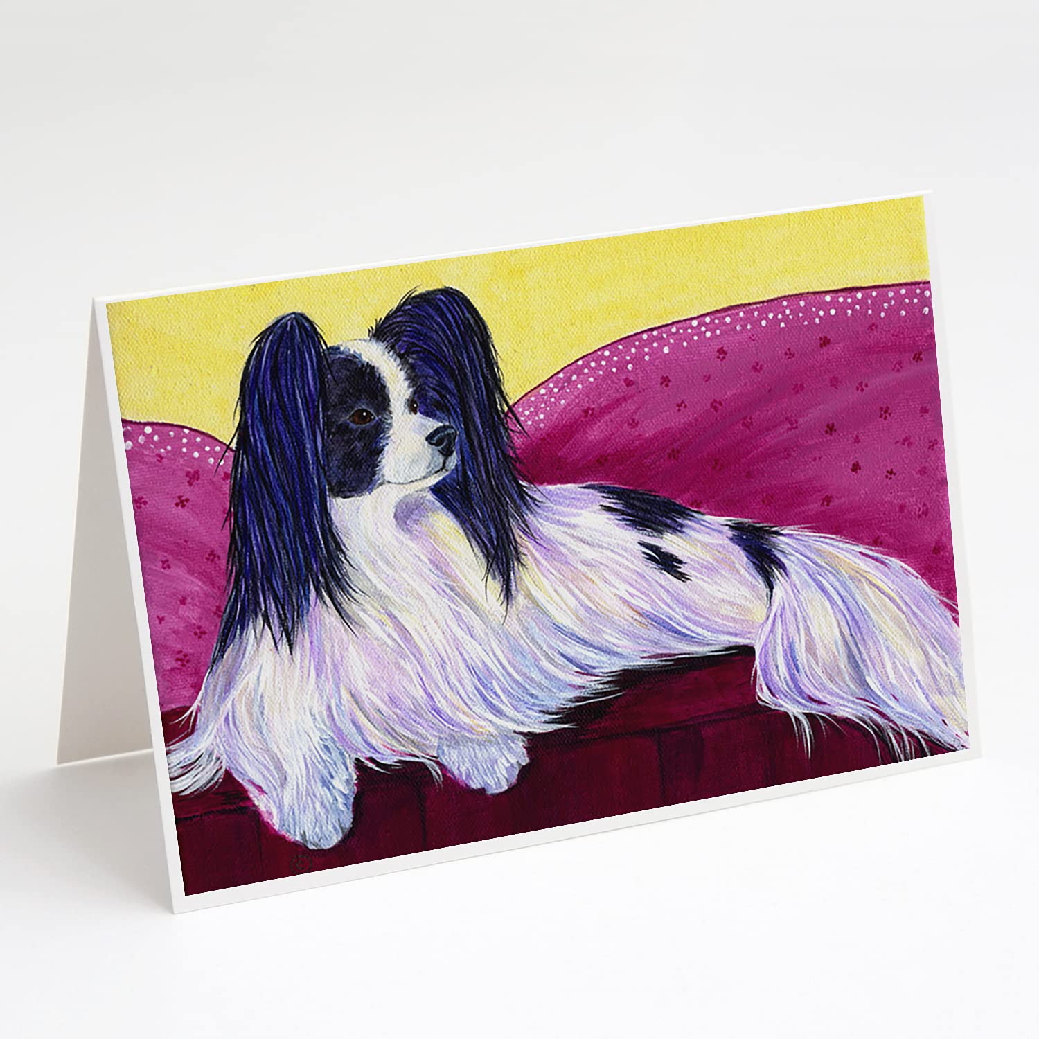 Whimsical Papillon Blank Greeting Cards & Envelopes - Pack of 8 A7 Size (5x7) Note Cards for Birthdays, Thank You Notes & Special Occasions