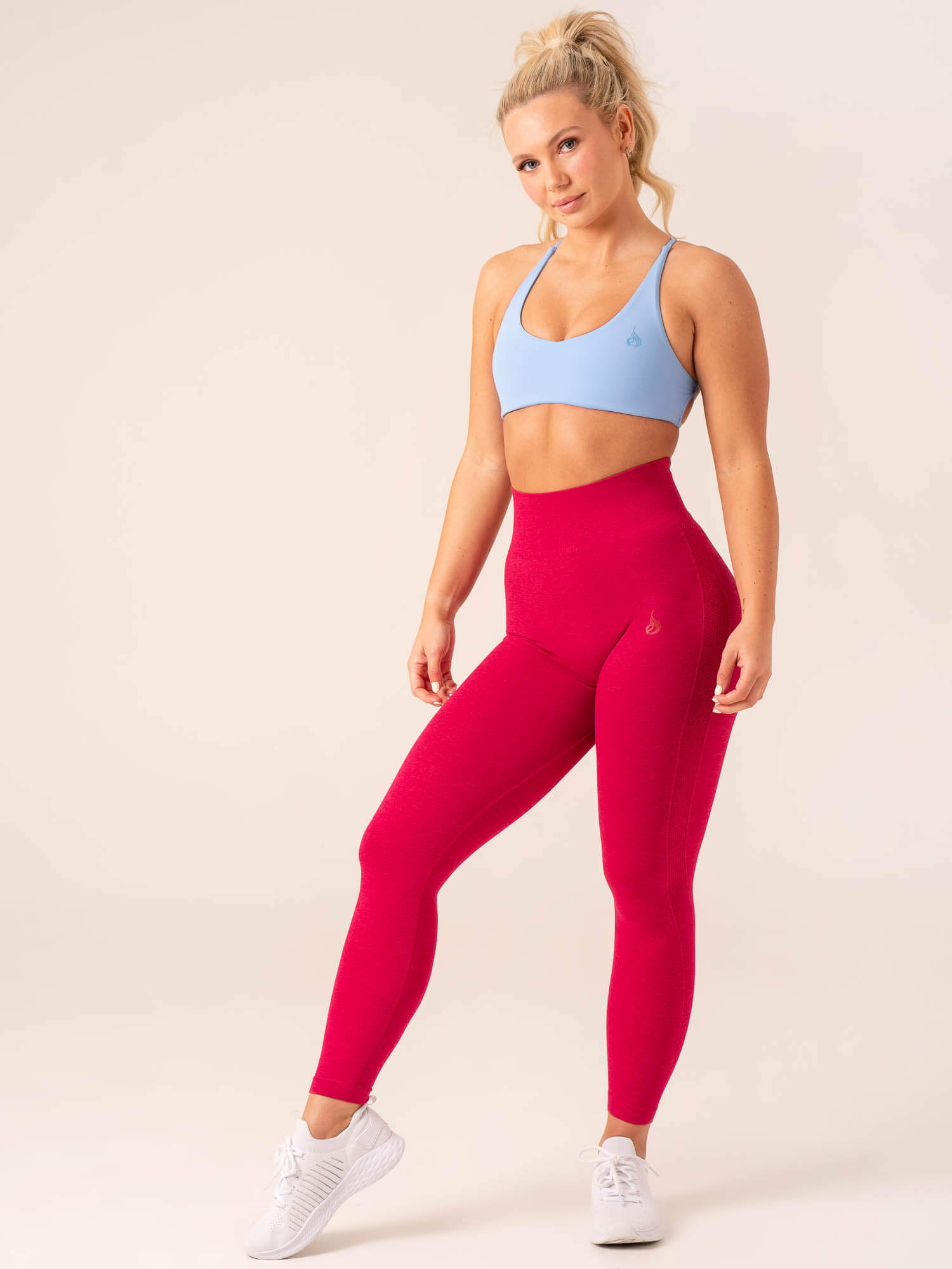 Evolve Seamless Leggings for Women - High Waisted Yoga Pants, Soft & Stretchy Workout Tights in Berry Marl - Perfect for Yoga, Gym & Everyday Wear
